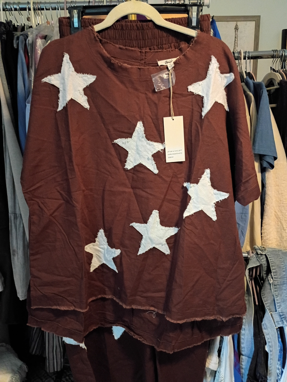 Blue Velvet Chocolate Brown Star Set